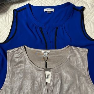 2 Calvin Klein tops size large
